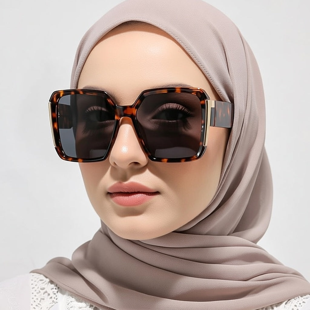 LINFEMAND WOMEN’S LARGE FRAME DECORATION GLASSES
