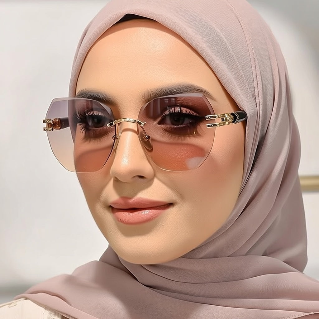 LINFEMAND GEOMETRY FRAMELESS PARTY GLASSES