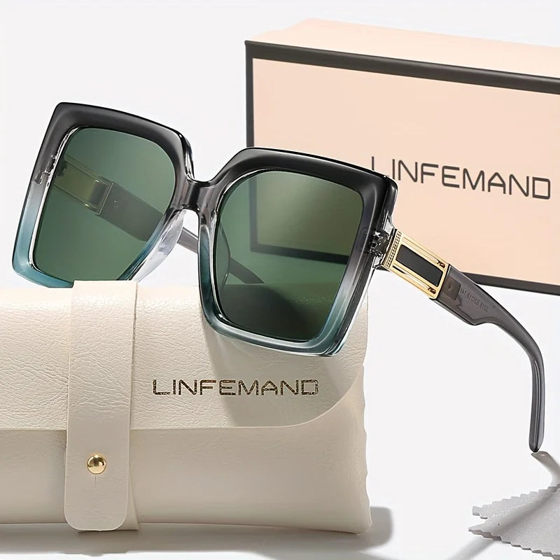 LINFEMAND Y2K JELLY COLOR BLOCK SUNGLASSES - LH3218