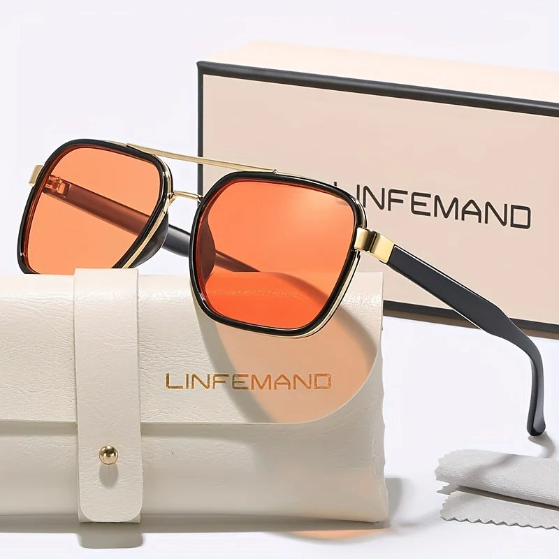 LINFEMAND RETRO DOUBLE BEAM SUNGLASSES-M6211 - M5240