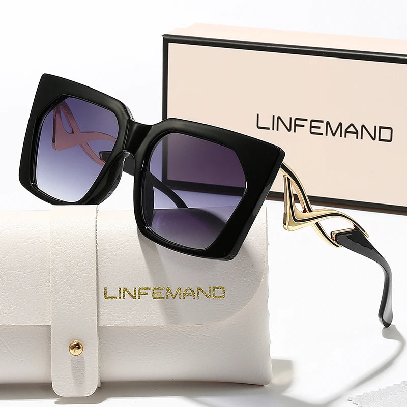 LINFEMAND SQUARE DECORATIVE SUNGLASSES