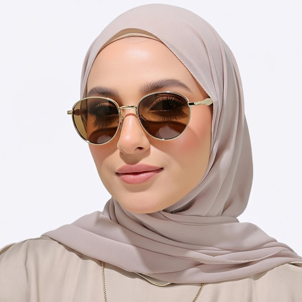 LINFEMAND CIRCULAR METAL SUNGLASSES - LH3256