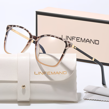 LINFEMAND ULTRA-LIGHT SQUARE FASHION GLASSES FOR WOMEN- 95708