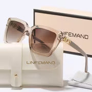LINFEMAND CLASSIC SQUARE RHINESTONE GLASSES
