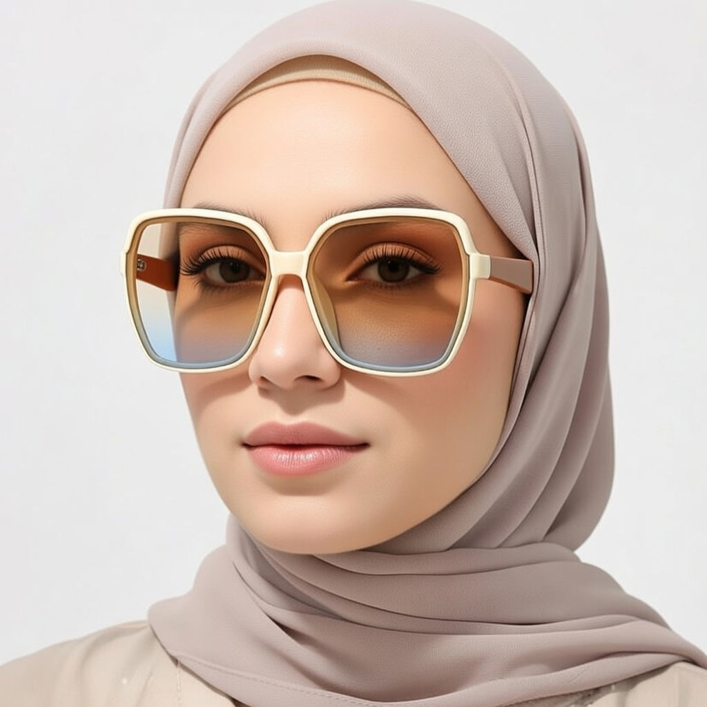 LINFEMAND POLYGON GRADIENT FESTIVAL SUNGLASSES - KF103026