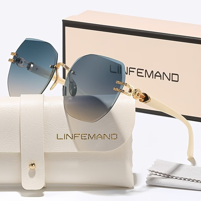 LINFEMAND GEOMETRY FRAMELESS PARTY GLASSES