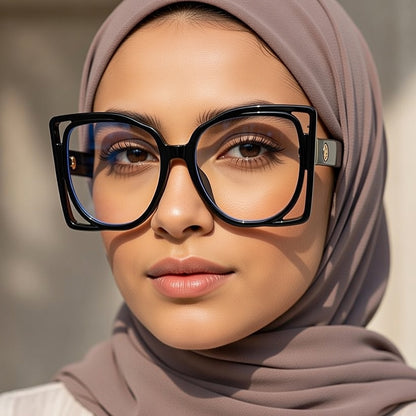 LINFEMAND LARGE SQUARE READING GLASSES - LH3289