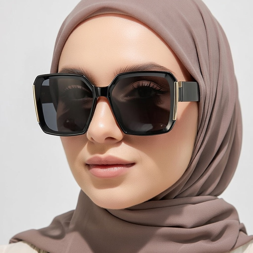 LINFEMAND WOMEN’S LARGE FRAME DECORATION GLASSES