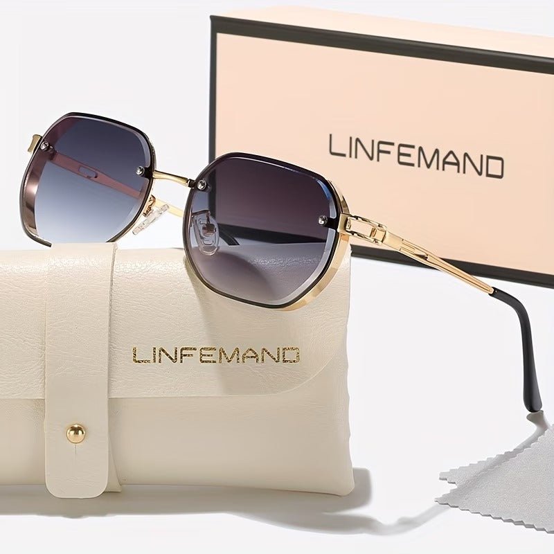 LINFEMAND WOMEN’S GEOMETRIC UV400 GLASSES