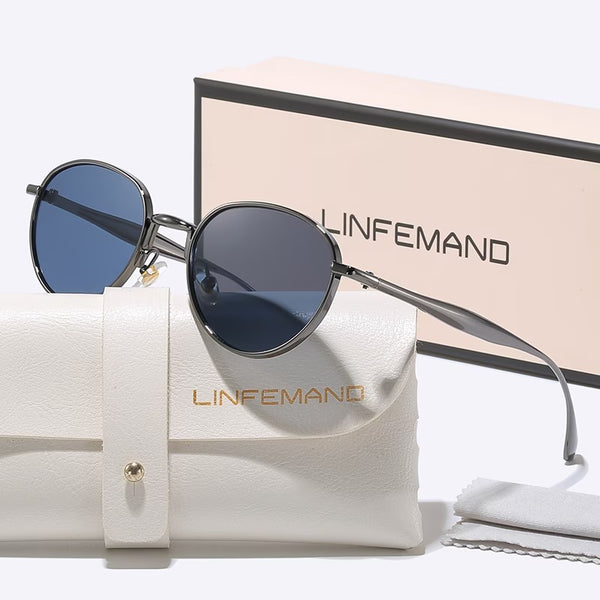 LINFEMAND CIRCULAR METAL SUNGLASSES - LH3256