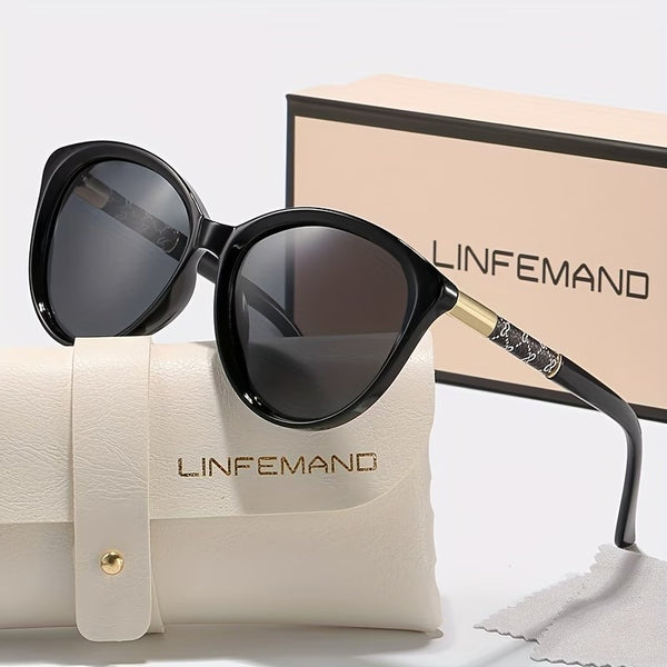 LINFEMAND CAT-EYE DECORATIVE GLASSES