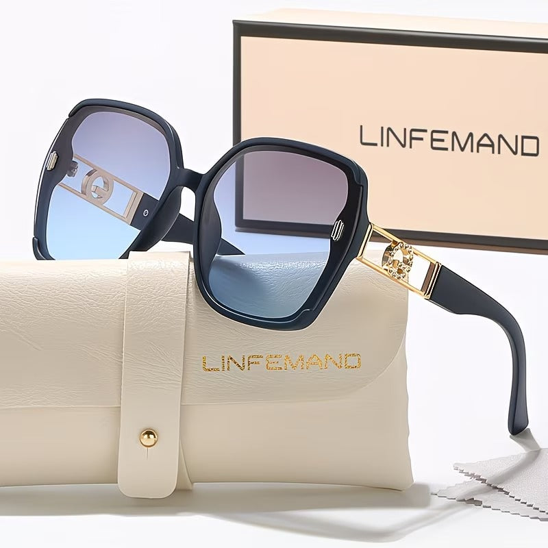 LINFEMAND OVERSIZED GRADIENT FASHION GLASSES