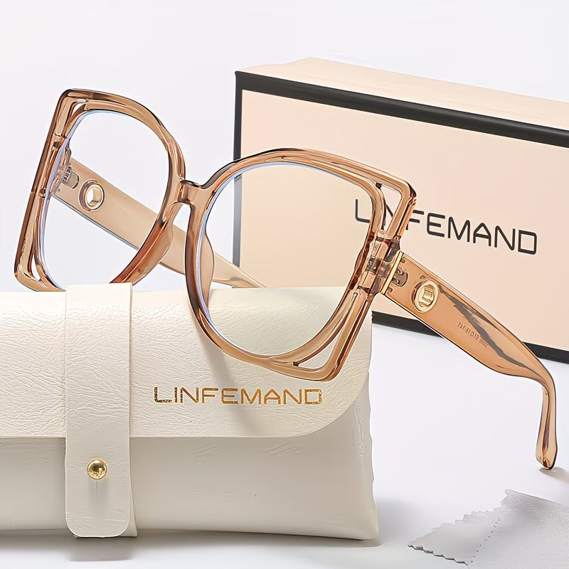 LINFEMAND LARGE SQUARE READING GLASSES - LH3289