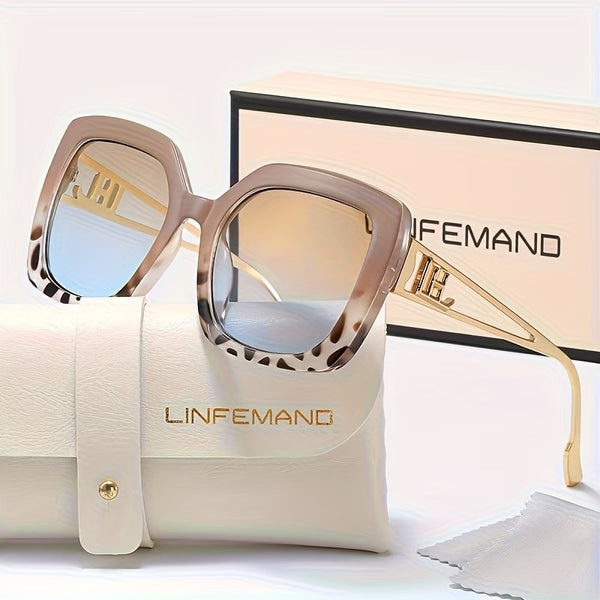 LINFEMAND RIMLESS SQUARE DECORATIVE GLASSES
