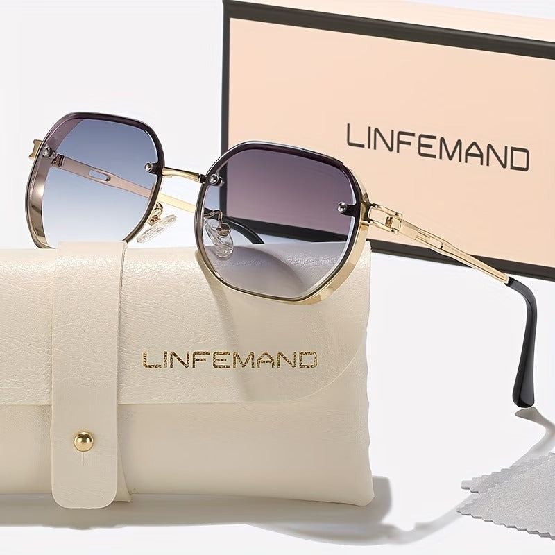 LINFEMAND WOMEN’S GEOMETRIC UV400 GLASSES