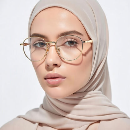 LINFEMAND RETRO ROUND ANTI-BLUE LIGHT GLASSES - LH3256