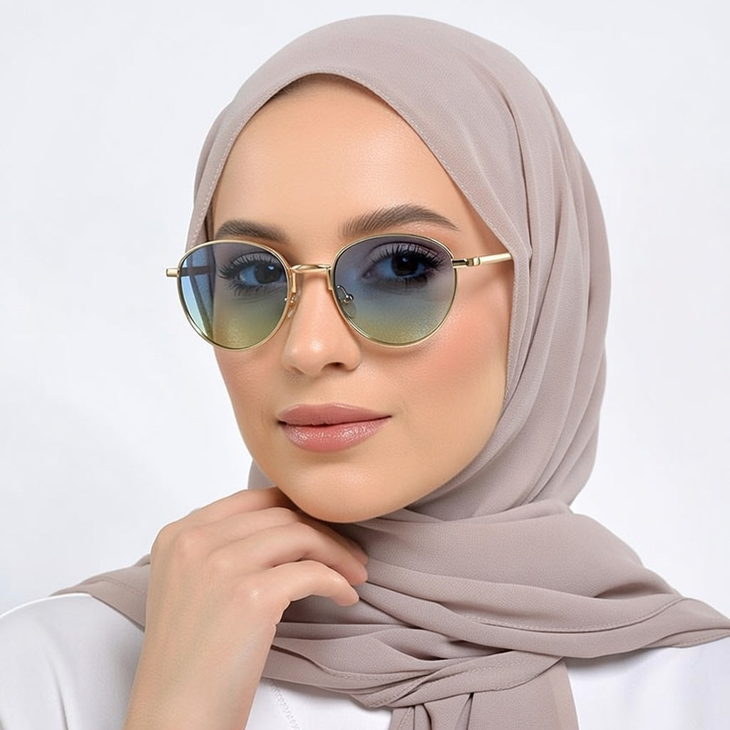 LINFEMAND CIRCULAR METAL SUNGLASSES - LH3256