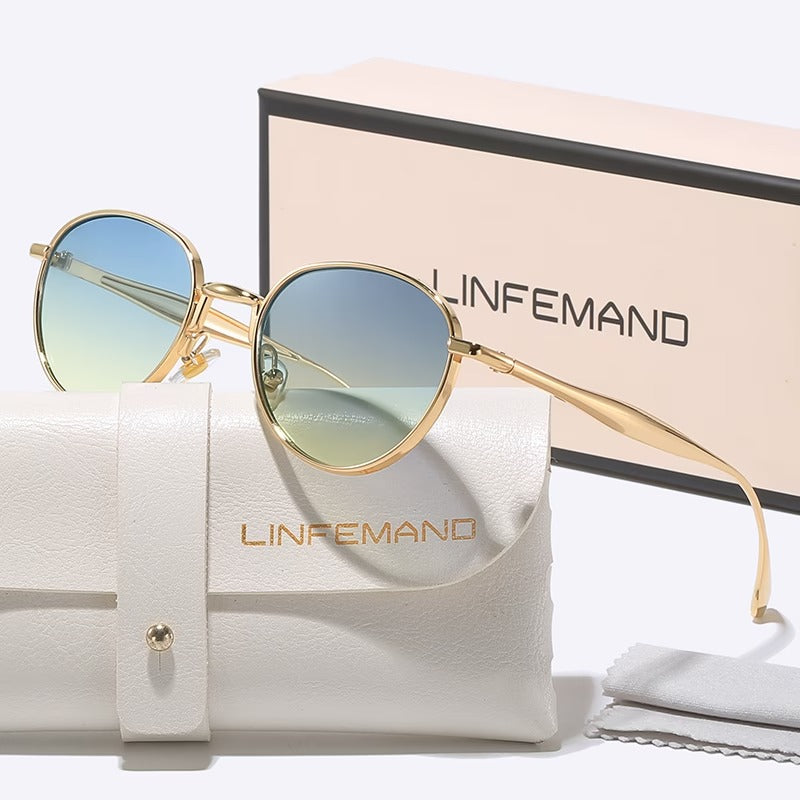 LINFEMAND CIRCULAR METAL SUNGLASSES - LH3256