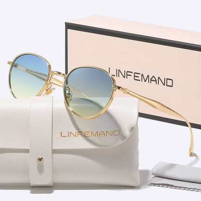 LINFEMAND CIRCULAR METAL SUNGLASSES - LH3256