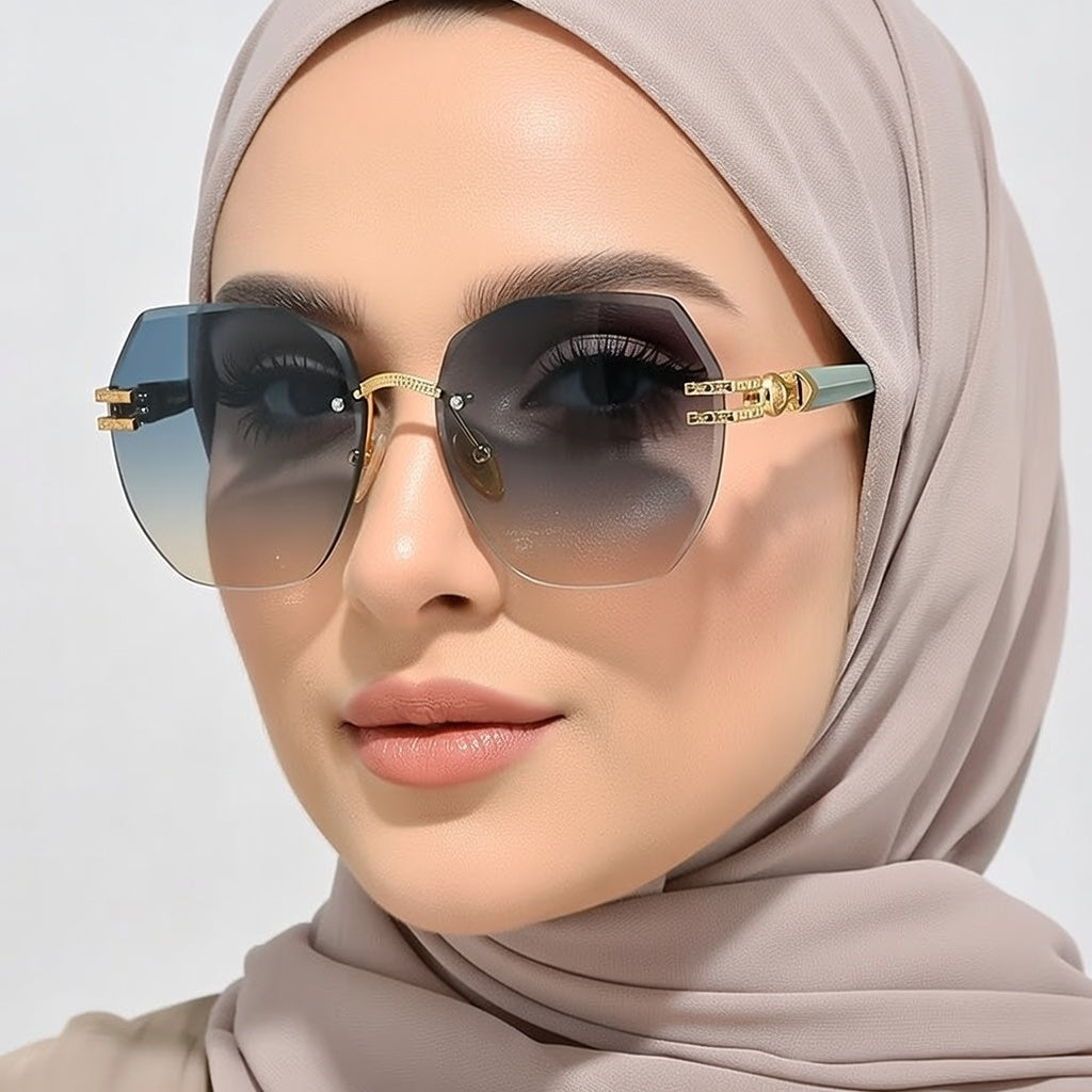 LINFEMAND GEOMETRY FRAMELESS PARTY GLASSES