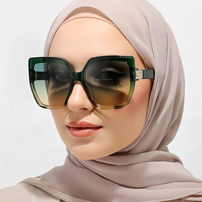 LINFEMAND OVERSIZED CAT-EYE RHINESTONE LUXURY GLASSES-M314