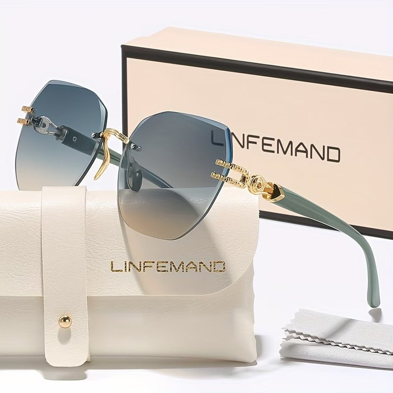 LINFEMAND GEOMETRY FRAMELESS PARTY GLASSES