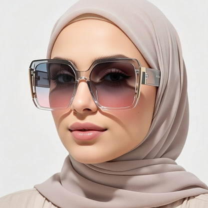 LINFEMAND WOMEN’S LARGE FRAME DECORATION GLASSES