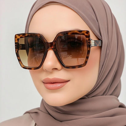 LINFEMAND OVERSIZED CAT-EYE RHINESTONE LUXURY GLASSES-M314