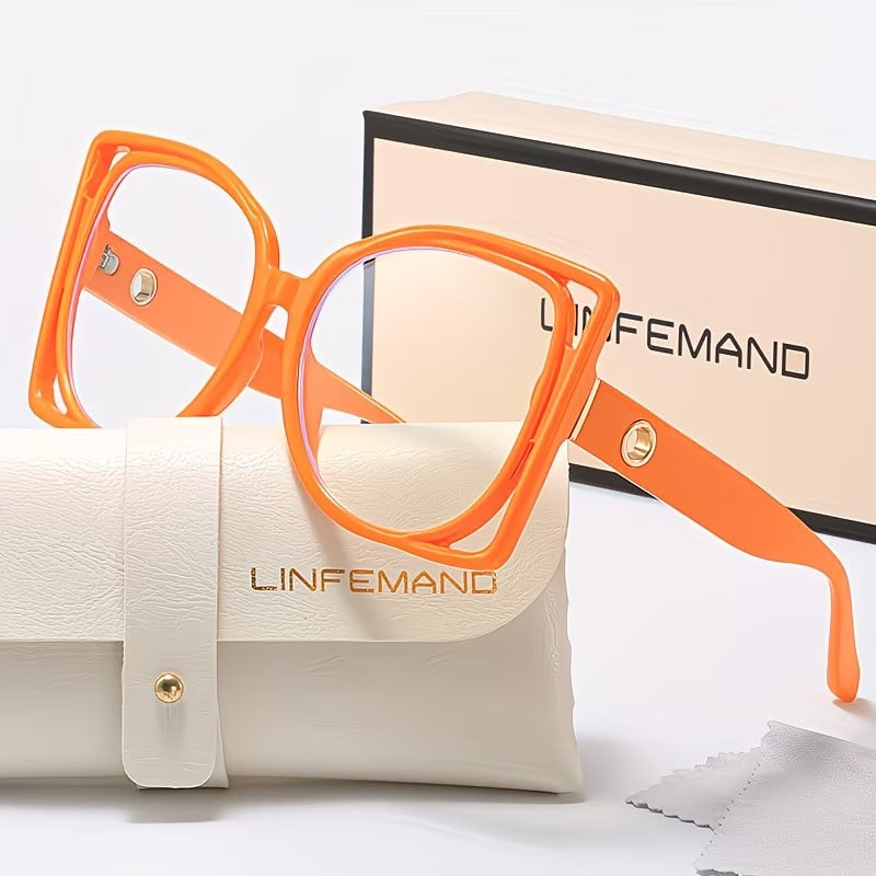 LINFEMAND LARGE SQUARE READING GLASSES - LH3289