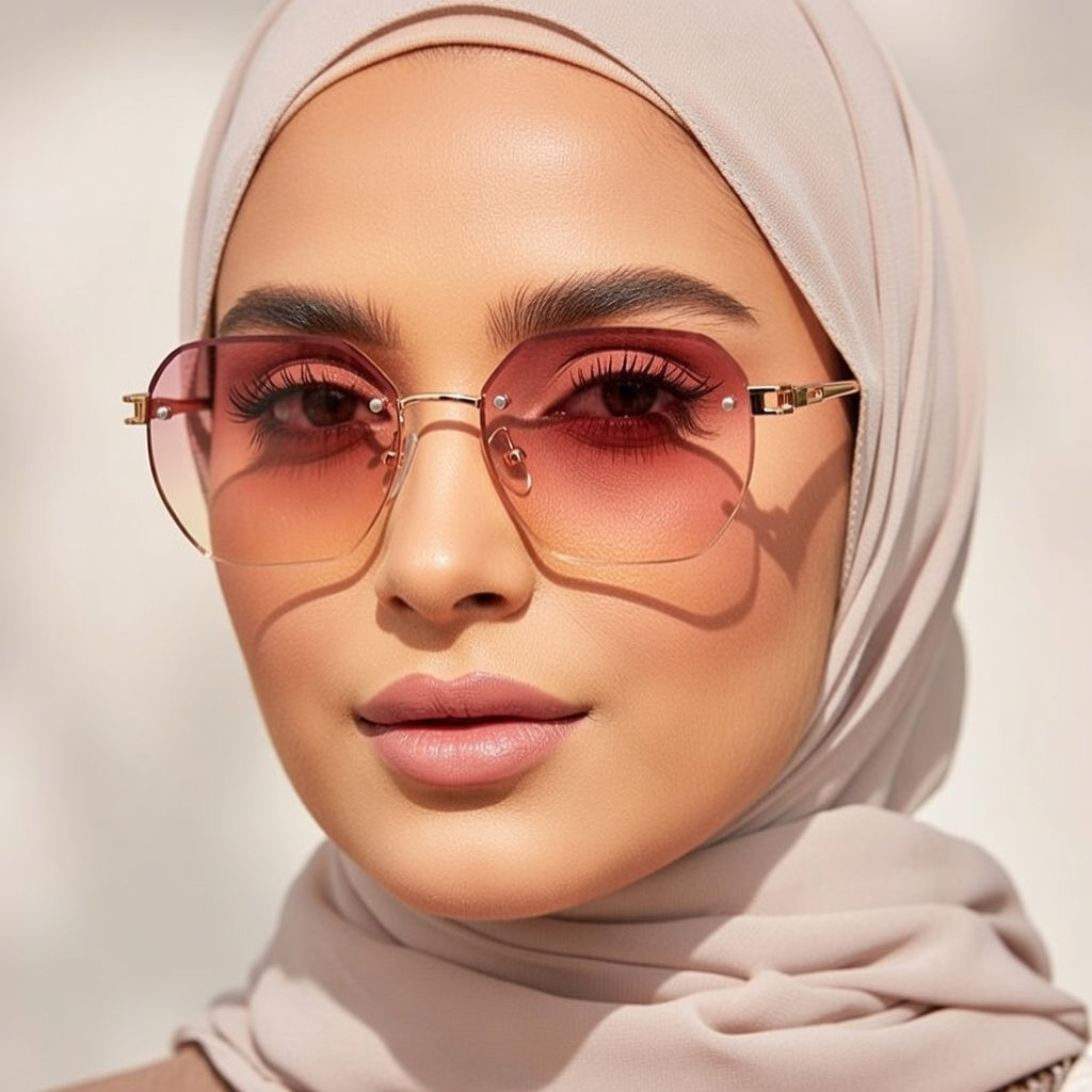 LINFEMAND WOMEN’S GEOMETRIC UV400 GLASSES