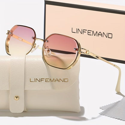 LINFEMAND WOMEN’S GEOMETRIC UV400 GLASSES