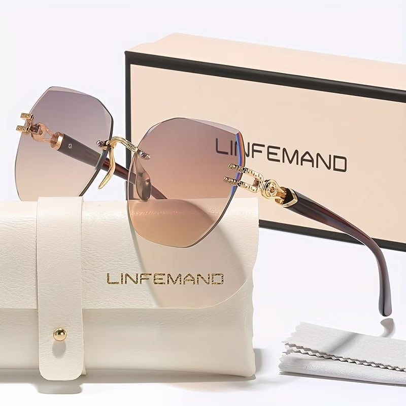 LINFEMAND GEOMETRY FRAMELESS PARTY GLASSES