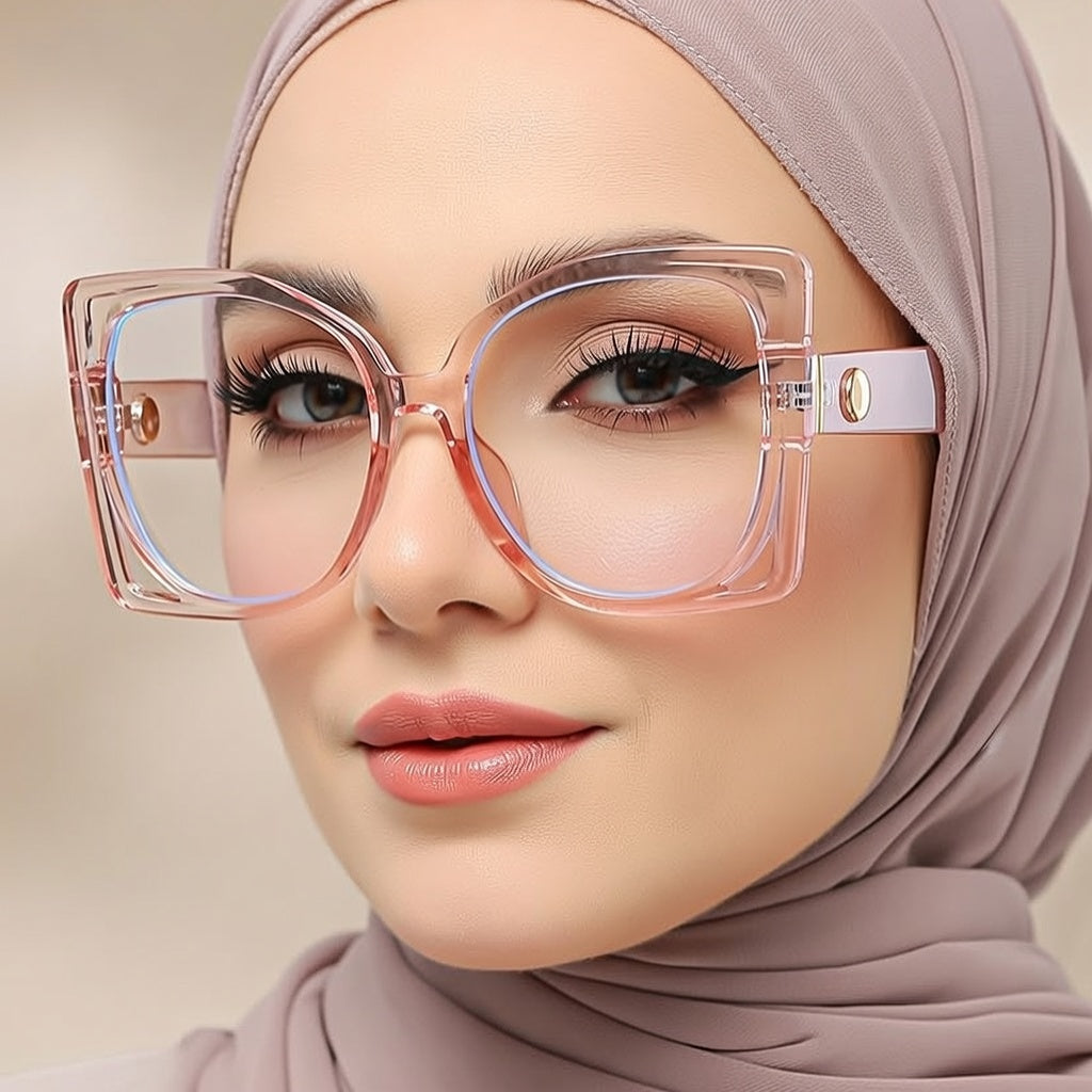 LINFEMAND LARGE SQUARE READING GLASSES - LH3289