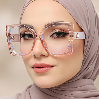 LINFEMAND LARGE SQUARE READING GLASSES - LH3289