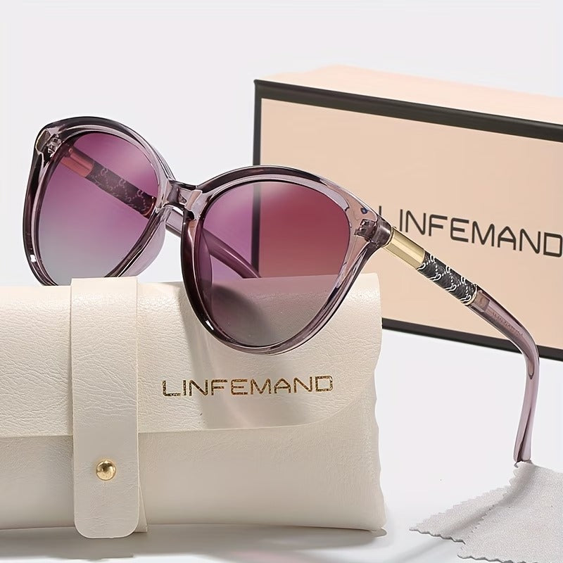 LINFEMAND CAT-EYE DECORATIVE GLASSES