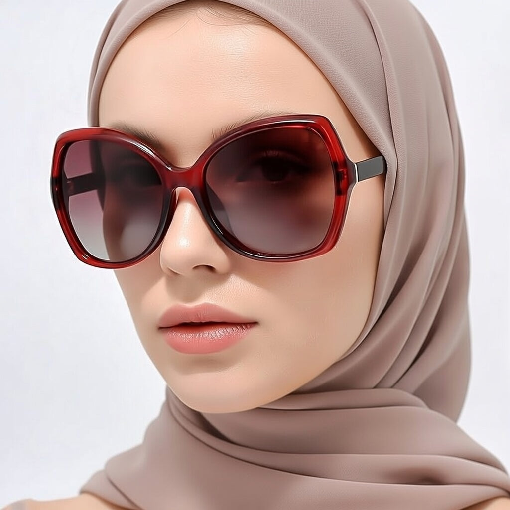 LINFEMAND GOLD PINK CAT EYE SUNGLASSES - FQ2250-z