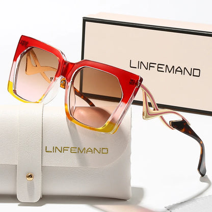 LINFEMAND SQUARE DECORATIVE SUNGLASSES