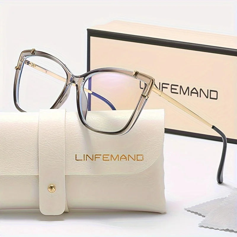 LINFEMAND UNIQUE CAT EYE BLUE LIGHT GLASSES - 95708
