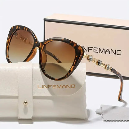 LINFEMAND DIAMOND FLOWER CAT EYE SUNGLASSES - DW3930759