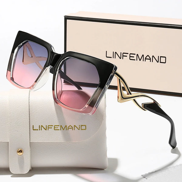 LINFEMAND SQUARE DECORATIVE SUNGLASSES