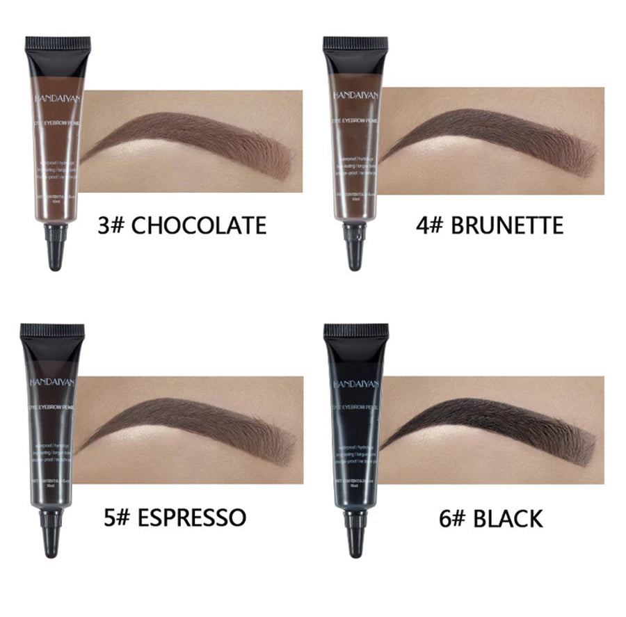 10ML Long-Lasting Eyebrow Cream Enhancers Waterproof Natural Eye Brow Tinted Liquid Gel Cream Brow Makeup Cosmetics 6 Colors