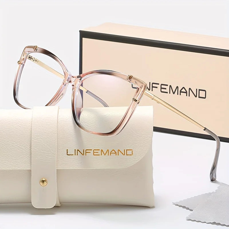 LINFEMAND UNIQUE CAT EYE BLUE LIGHT GLASSES - 95708
