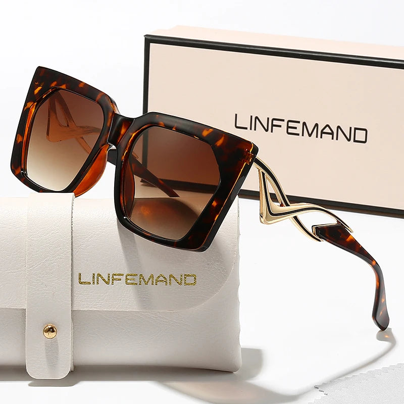 LINFEMAND SQUARE DECORATIVE SUNGLASSES