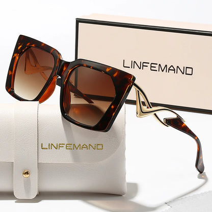 LINFEMAND SQUARE DECORATIVE SUNGLASSES