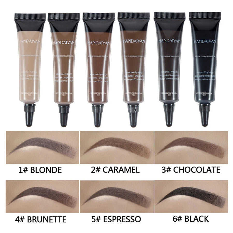 10ML Long-Lasting Eyebrow Cream Enhancers Waterproof Natural Eye Brow Tinted Liquid Gel Cream Brow Makeup Cosmetics 6 Colors