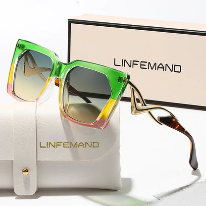 LINFEMAND SQUARE DECORATIVE SUNGLASSES