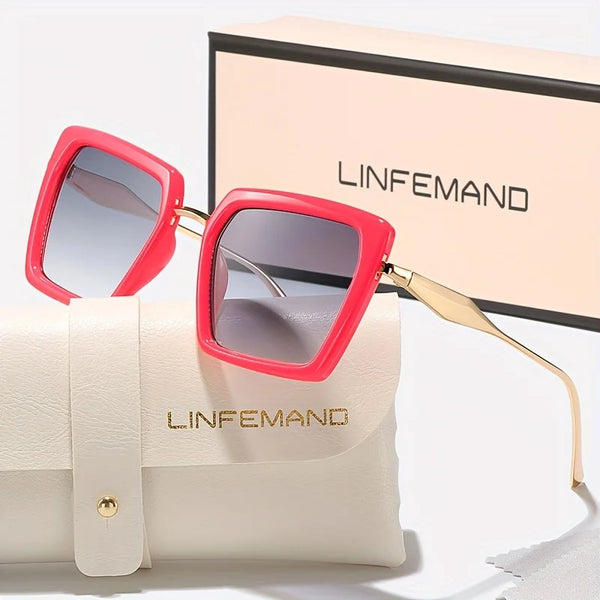 LINFEMAND LARGE SQUARE GRADIENT SUNGLASSES - UQ103335