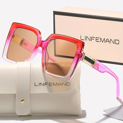 LINFEMAND Y2K JELLY COLOR BLOCK SUNGLASSES - LH3218