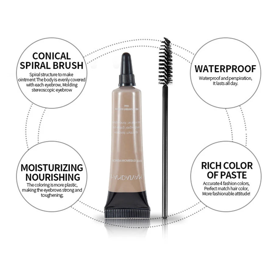 10ML Long-Lasting Eyebrow Cream Enhancers Waterproof Natural Eye Brow Tinted Liquid Gel Cream Brow Makeup Cosmetics 6 Colors