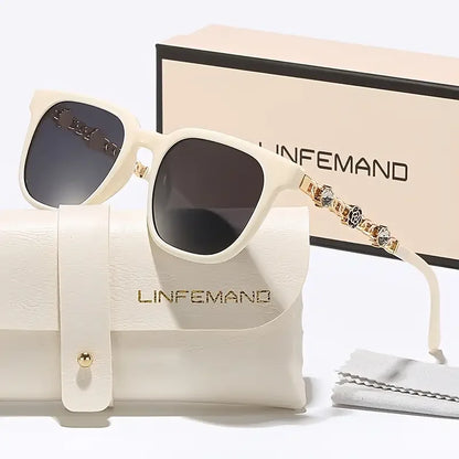 LINFEMAND SQUARE METAL CHAIN SUNGLASSES - MT3543646